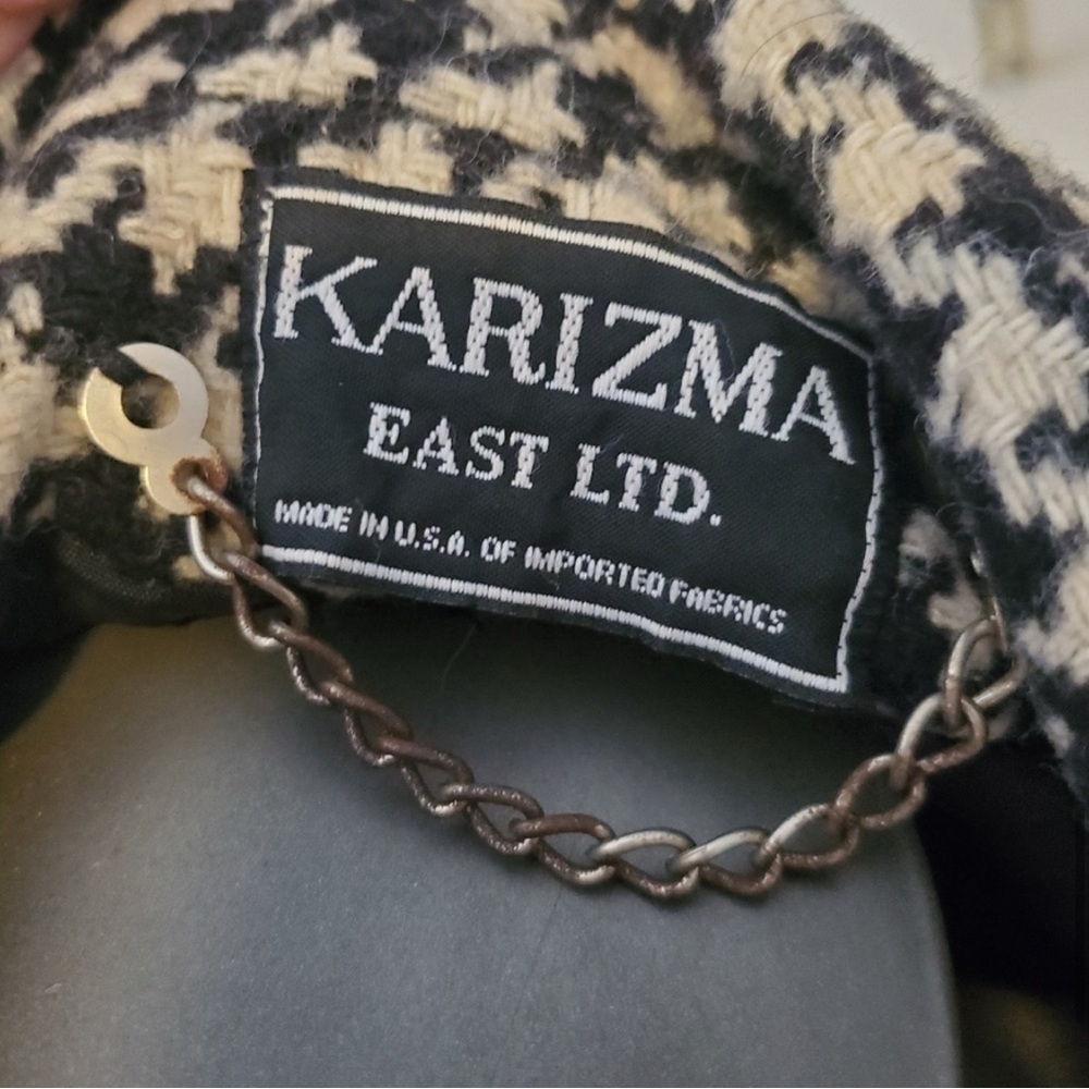 Karizma East LTD Vintage Houndstooth Coat Size 16 - Picture 8 of 13